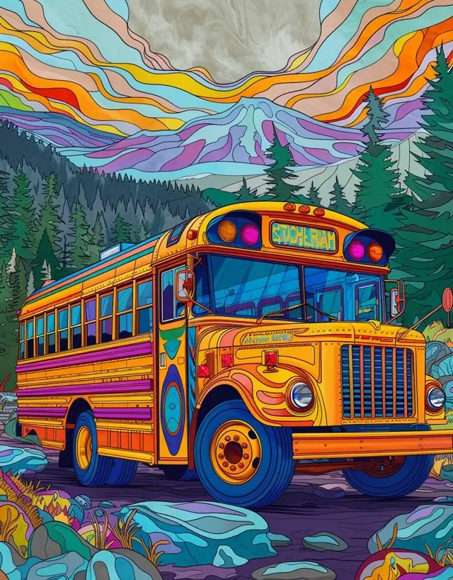 Thumbnail: Buses Coloring Book 20 Coloring Pages Instant Download Star Sc