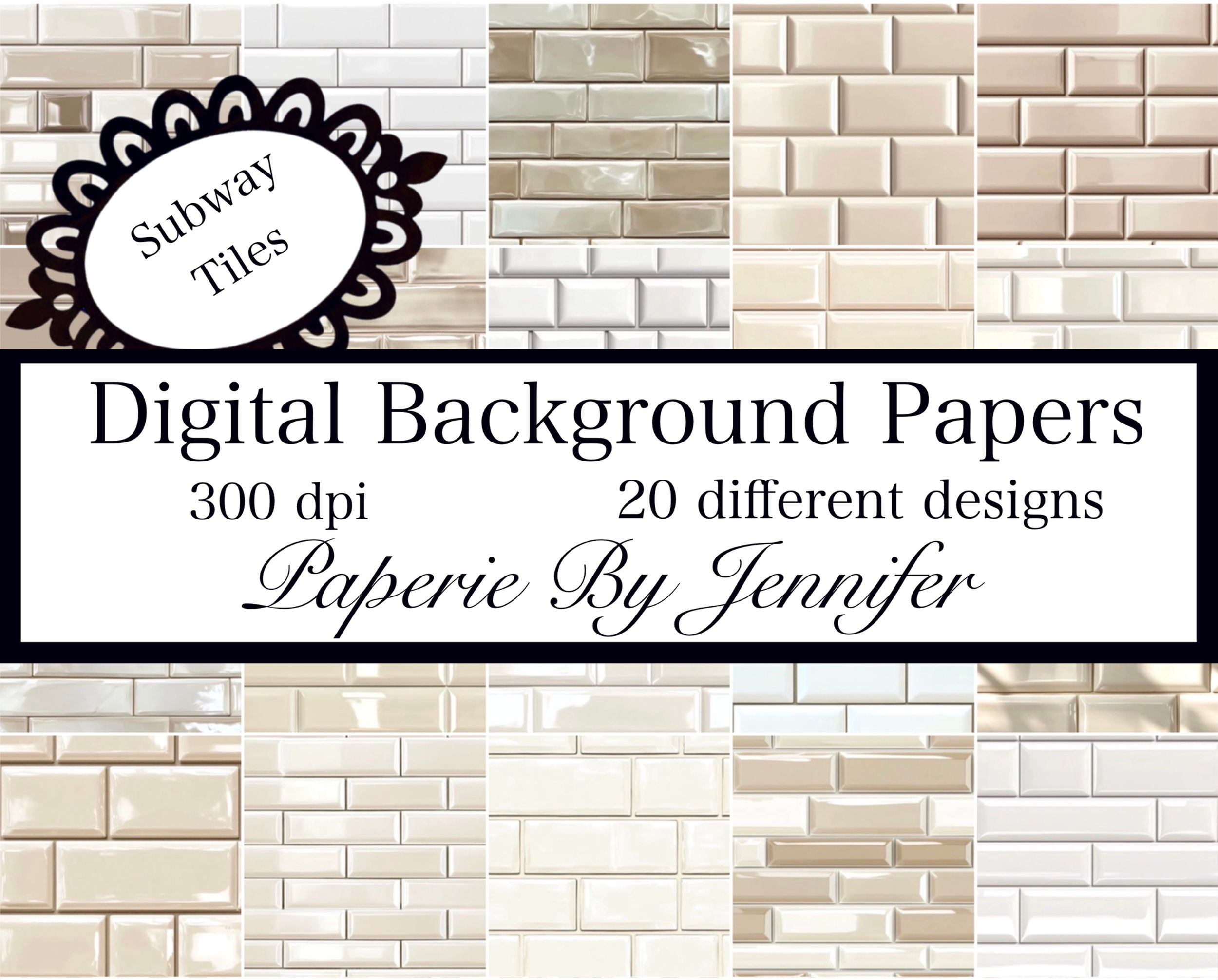 Subway Tiles Background Images 20 Instant Download