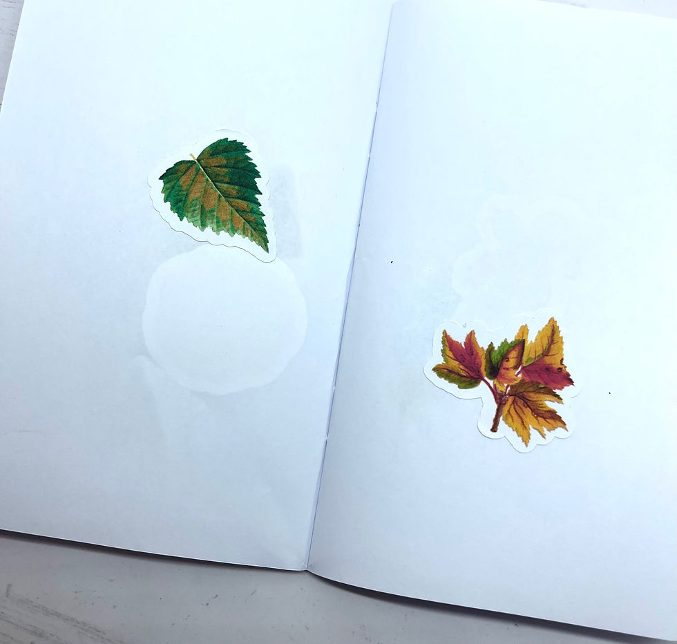 Thumbnail: Art Stickers Autumn Leaves 2 Sheets 20 Stickers Journal Embellishments