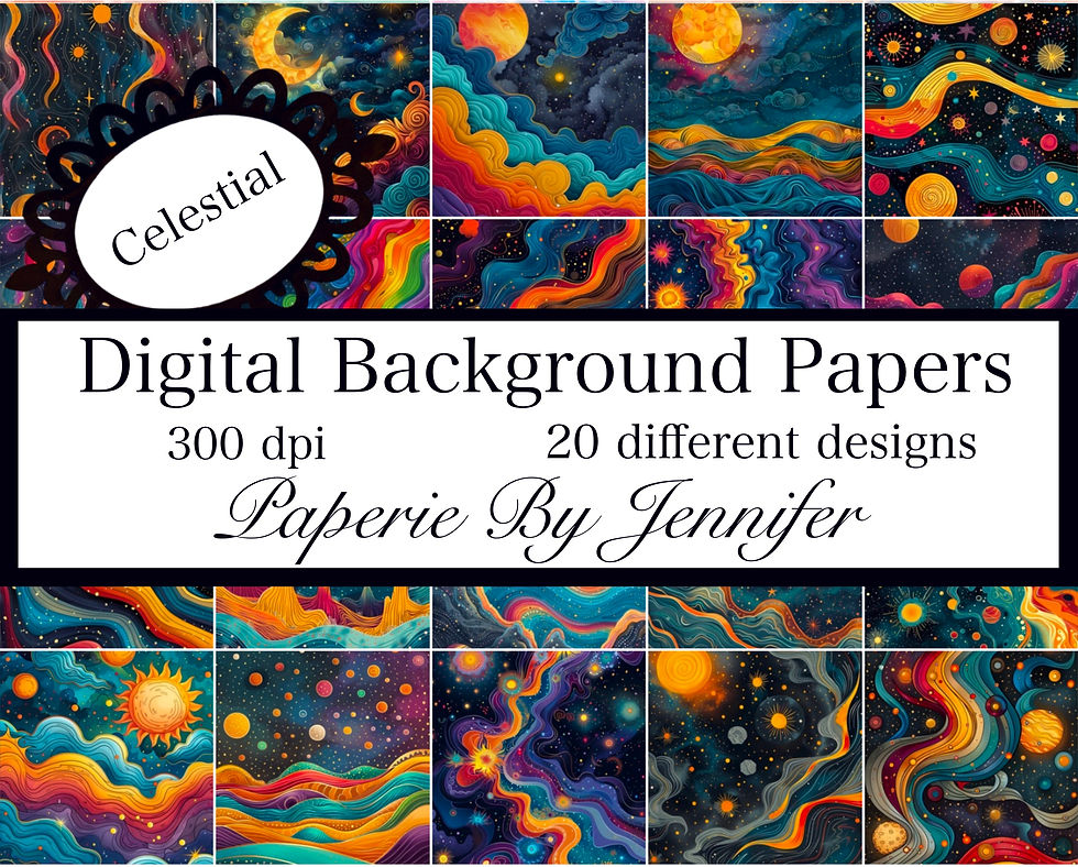 Celestial Backgrounds 20 Designs Instant Download Digital Imag