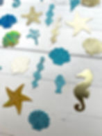 Thumbnail: Die Cuts Small Seashells 36 Pieces Foil Glitter Basic Cardstock Coral Die Cuts B