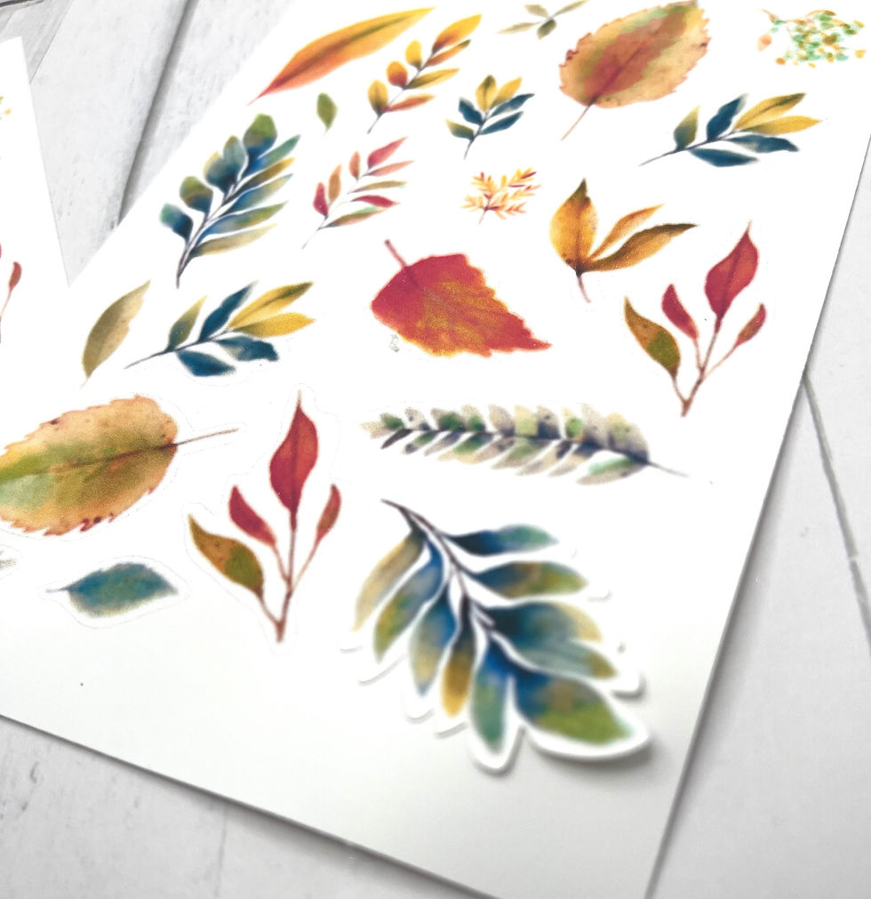 Thumbnail: Art Stickers Boho Leaves 2 Sheets 32 Stickers Planner Journal Embellishments