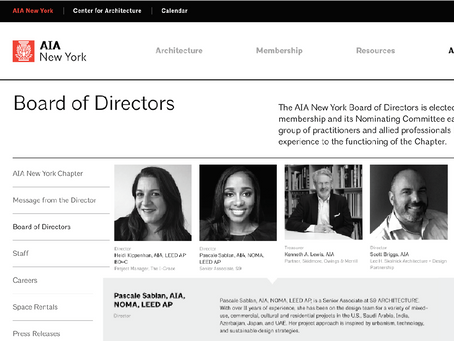Excited to Share | AIANY Board of Director + AIA National Strategic Planning Committee Appointments