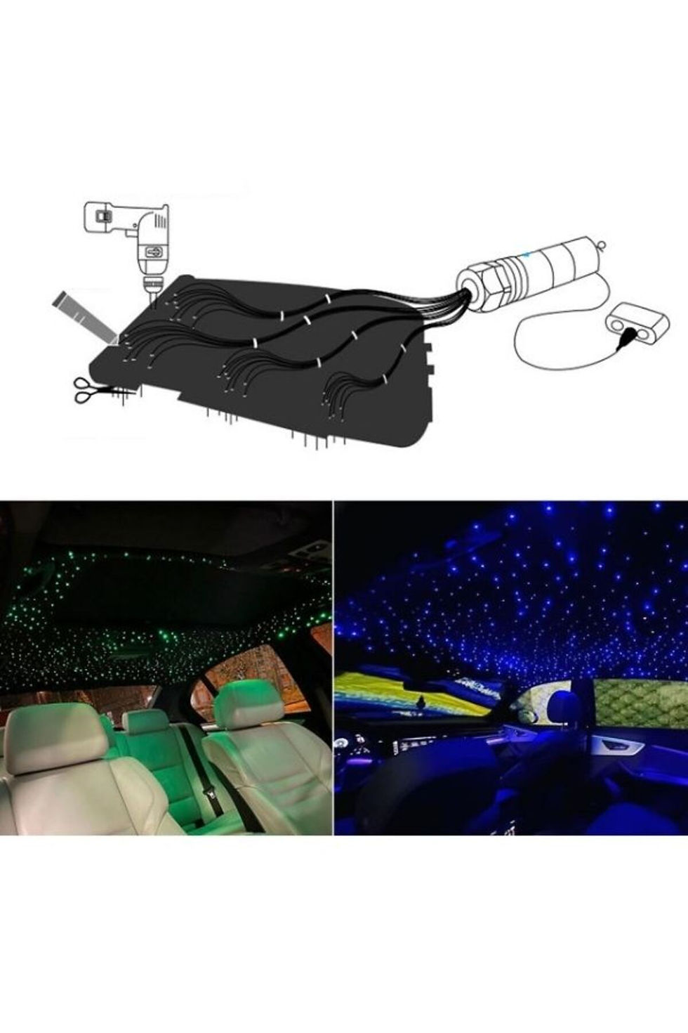 Küçük resim: 99 Parça RGB Yıldızlı Gökyüzü – Kumanda ve App Kontrollü