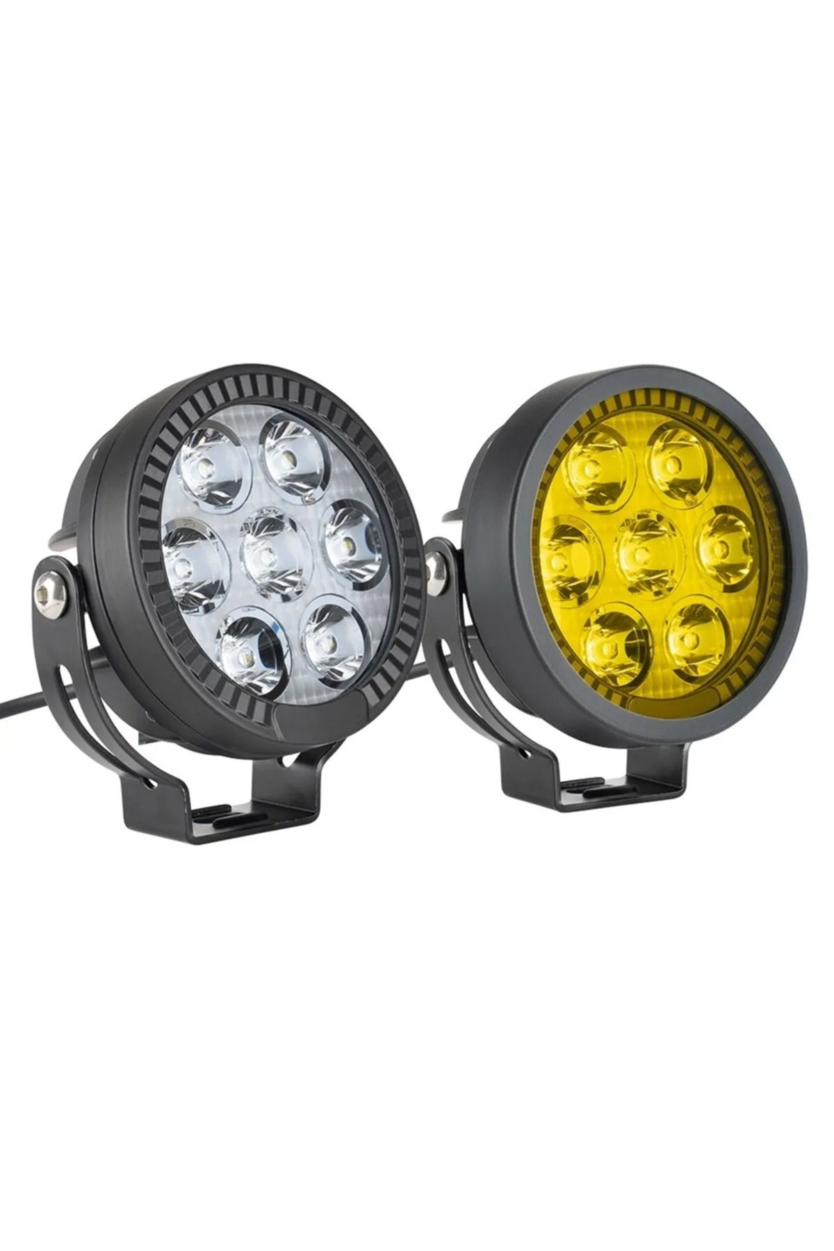 2 Adet Motosiklet LED Sis Farı – Yüksek Performans Metal Gövde D7 LED GS Serisi