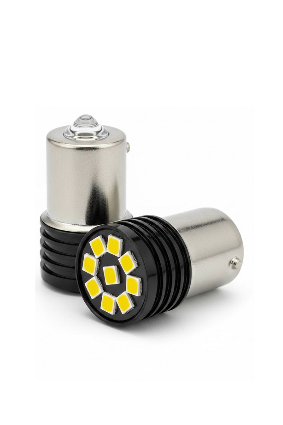 Küçük resim: Tek Duy 9 Led 1156 BA15S P21 Beyaz 12V-24V Canbus CCS Pro Geri Vites LED Ampulü