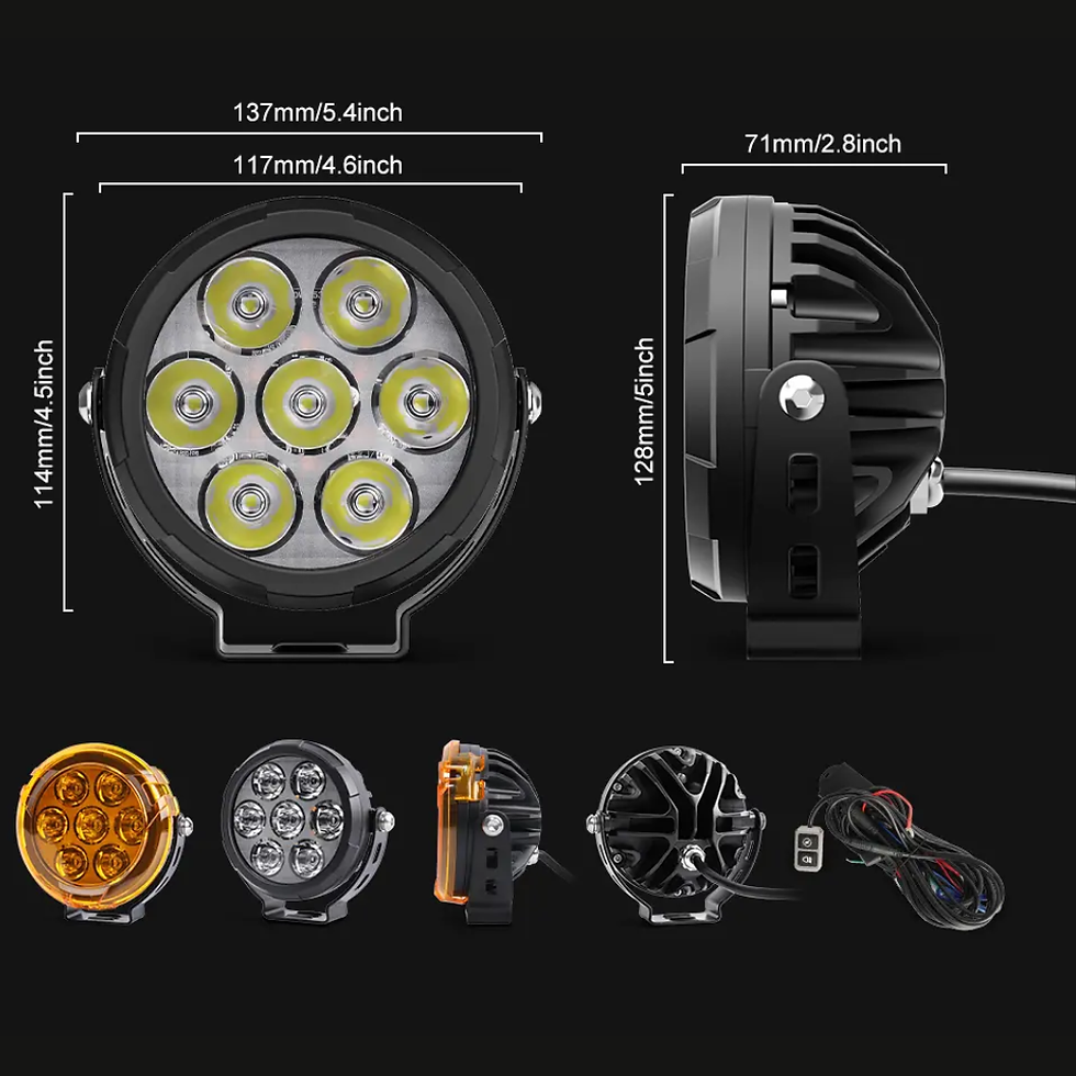 Küçük resim: 2'li Set Beemax Hardcap 140 Watt Profesyonel Motosiklet Led Sis Farı BMW 1200