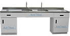 Mesa para laboratorio con doble tarja