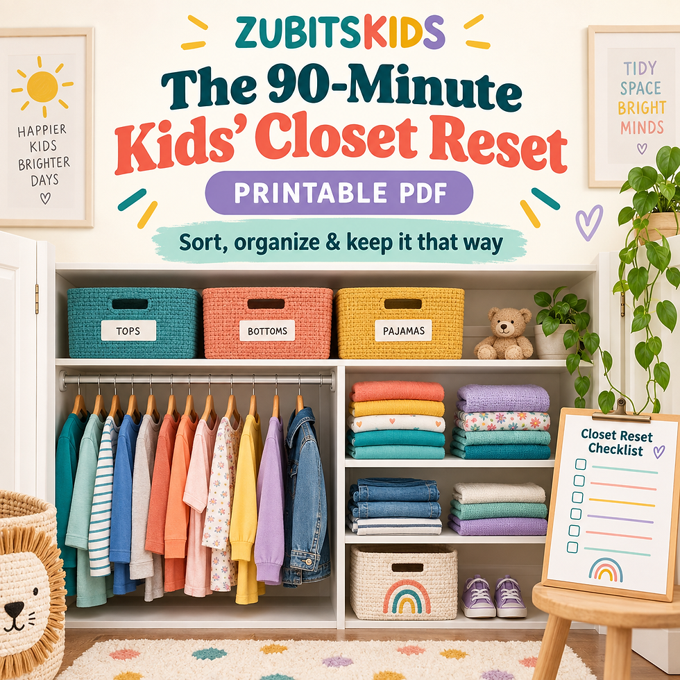 90-Minute Kids' Closet Reset printable PDF guide