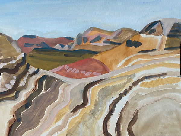 Red Desert, guoache on paper, 30x40cm, 2022, Lina Barouch.jpeg