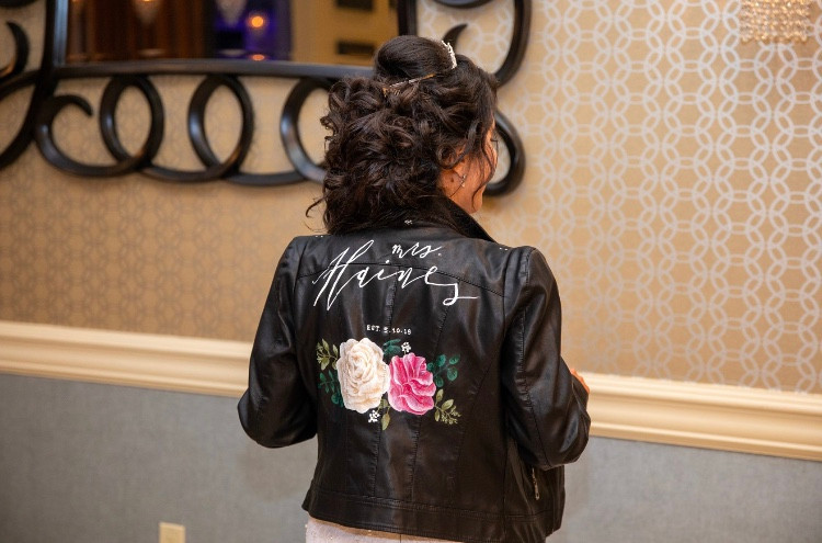Leather Hand Painted Jacket Gift