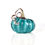 Thumbnail: Teal Striped Glass Pumpkin