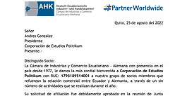 POLITIKUM ist Mitglied der Deutsch-Ecuadorianischen Handelskammer