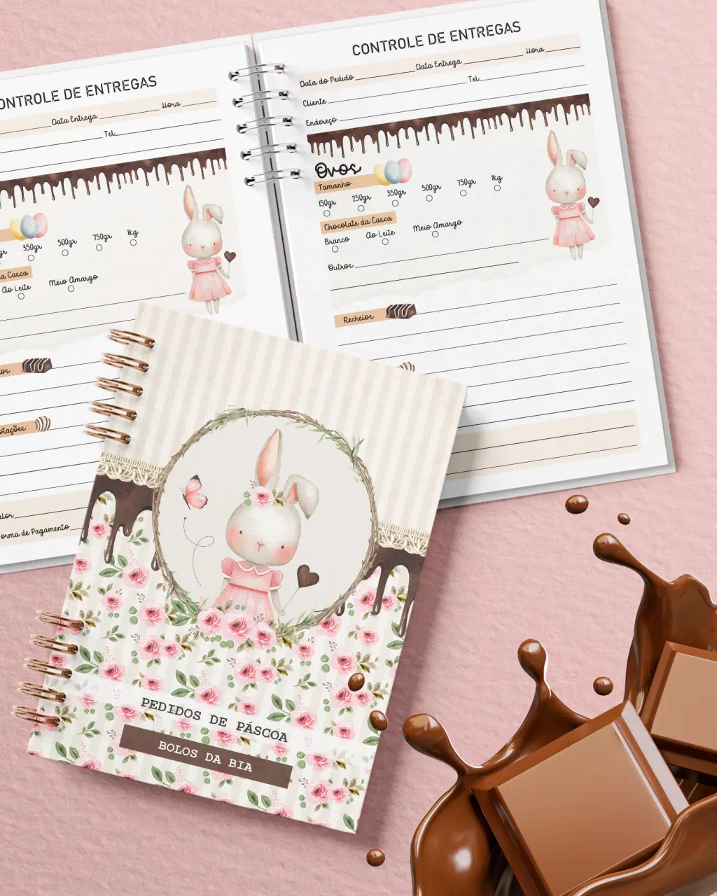 Caderno de Pedidos M7 - Páscoa - Ovos de Chocolate