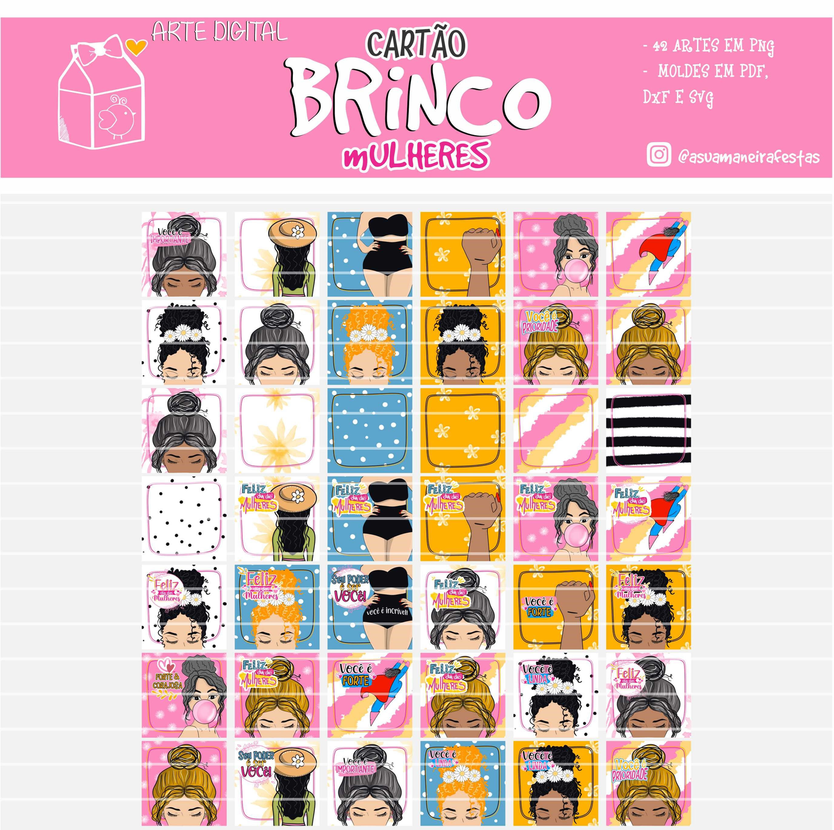 Card para Brinco Dia das Mulheres - A Sua Maneira Festas