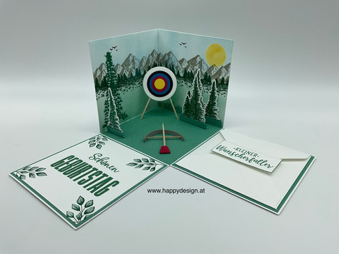 Bogenschütze, Überraschungsbox, Geschenksbox, Pfeil und Bogen