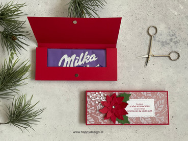 Weihnachtliche Verpackung Schokolade