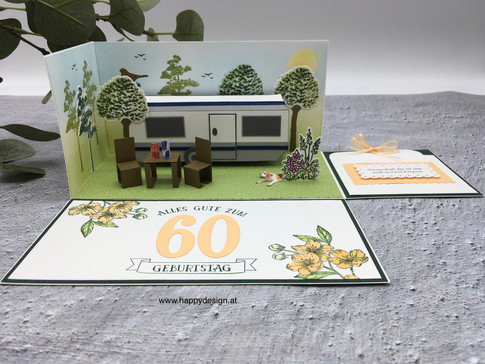 Explosionsbox, Überraschungsbox, Wohnwagen,