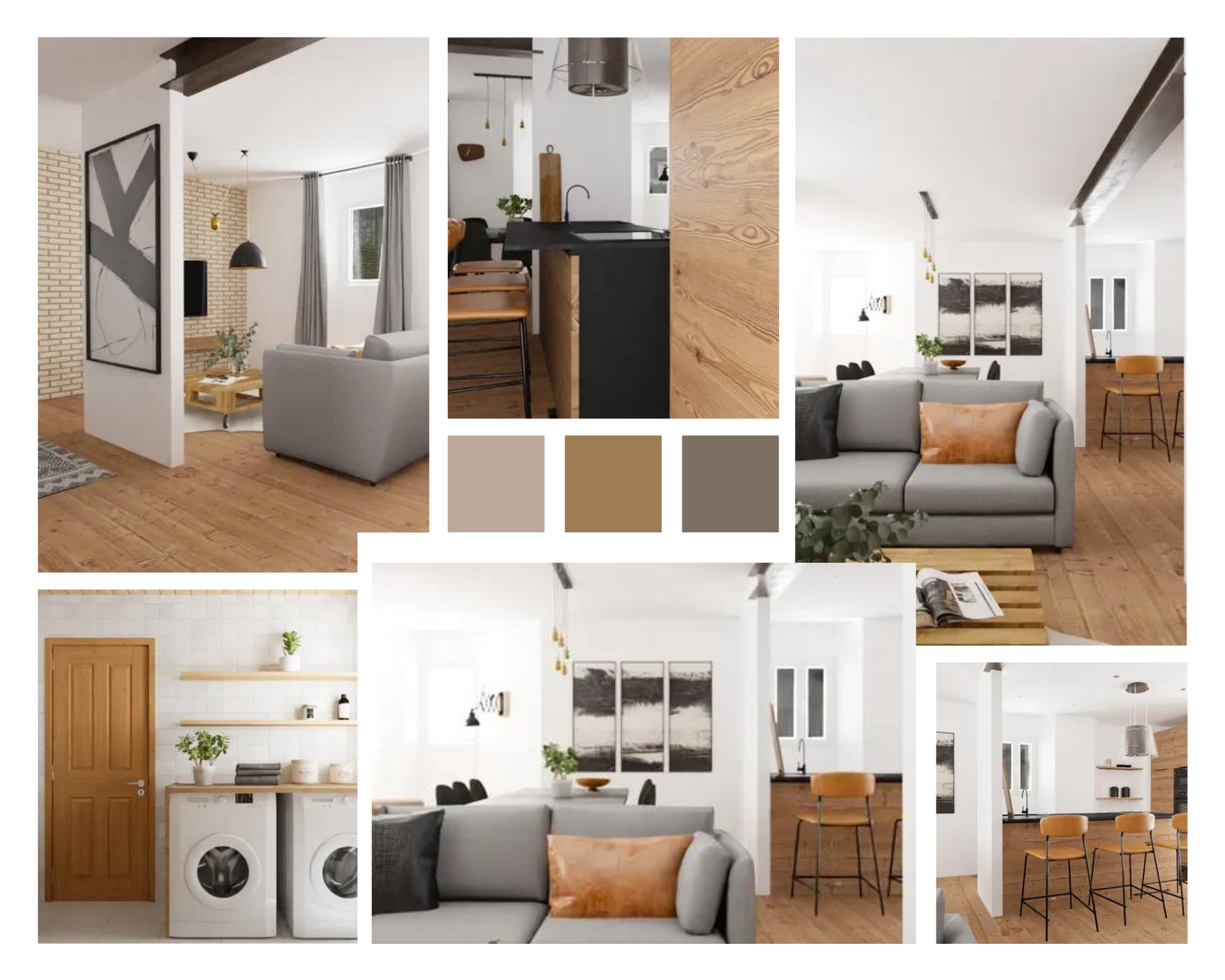 Projections 3D et conseils (1 étage max 4pièces)