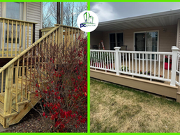 Classic cedar wood deck construction by Parceros in Des Moines, Iowa