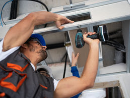 Home interior being remodeled and painted to prepare for winter in Iowa.