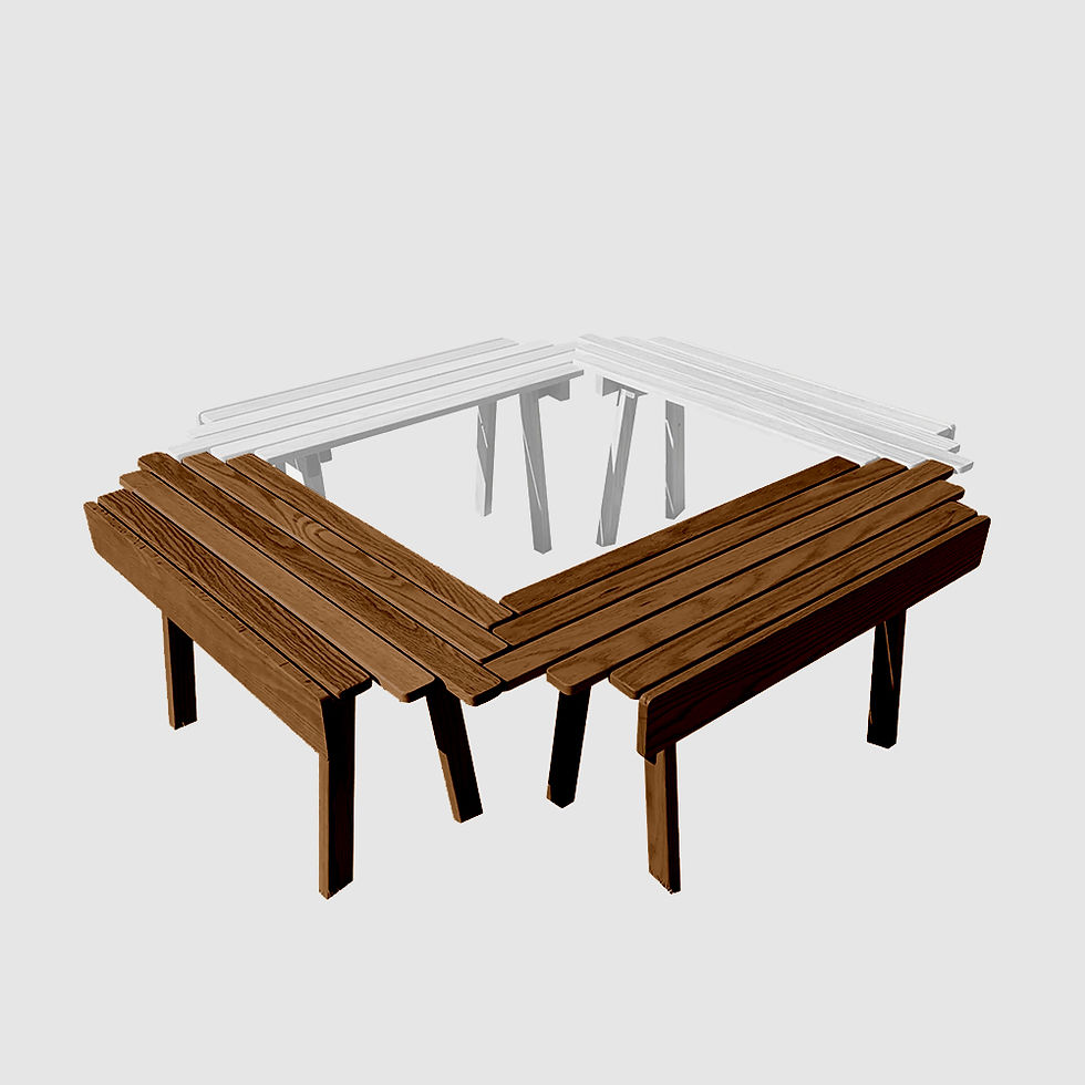 縮圖：ON:PING 原木 HUG 組合桌