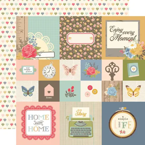 Miniatura: Kit de 12 Papéis + Adesivos - Coleção Front Porch - Simple Stories