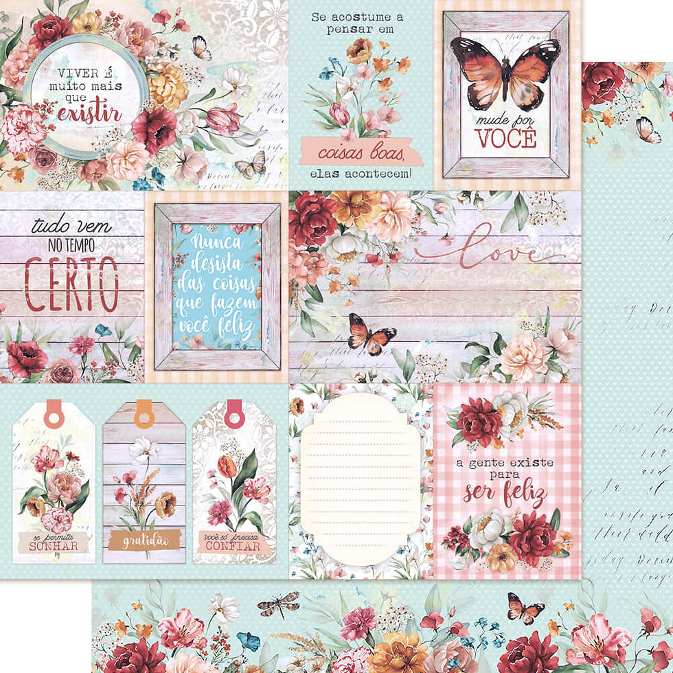 Miniatura: Kit de Papéis para Scrapbook - Coleção Mimo - Litoarte