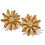Miniature : Boucle d'oreilles pétale de fleur acier doré