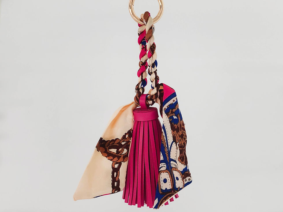 Miniature : bijoux de sac ruban et pompon