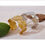 Miniature : Bracelet jonc ronde des fleurs acier doré