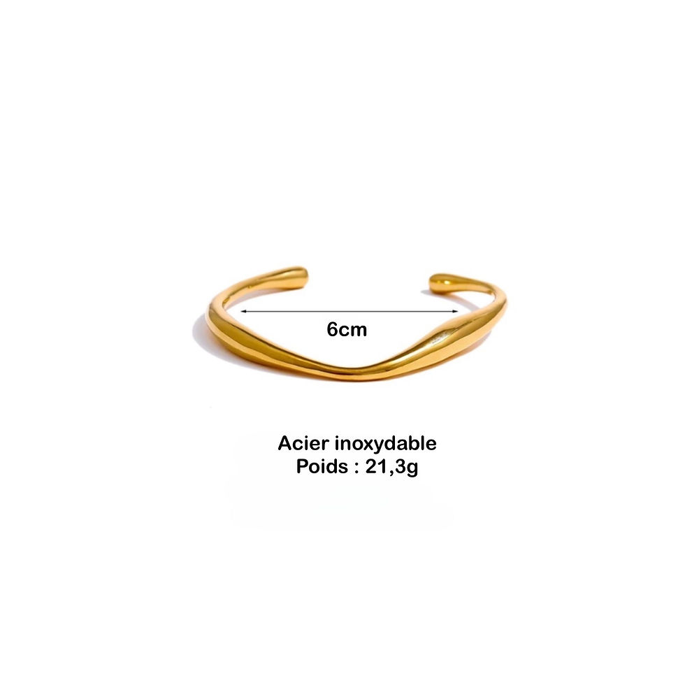 Miniature : Bracelet Jonc lisse acier inoxydable