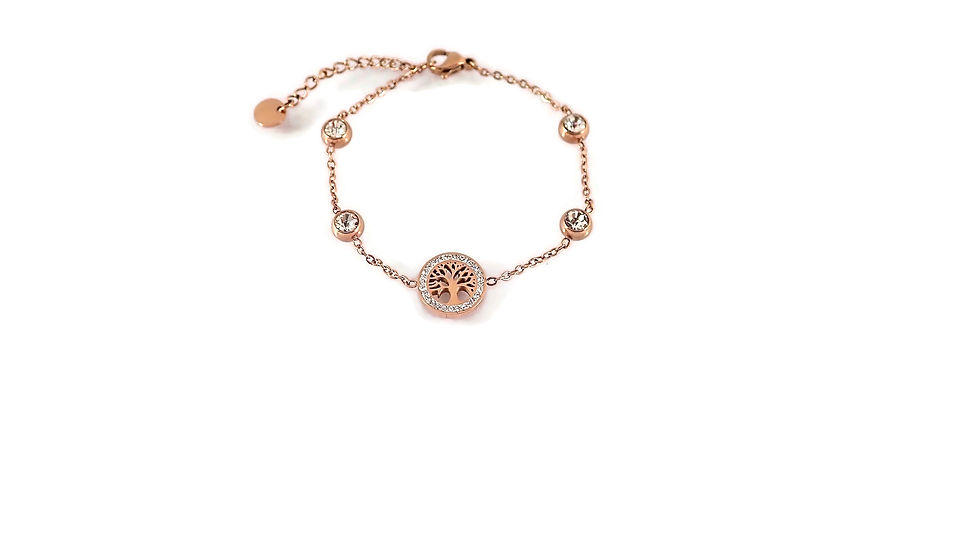 Bracelet Arbre de Vie en cristal Acier