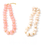 Miniature : colliers perles marbrées rose et beige