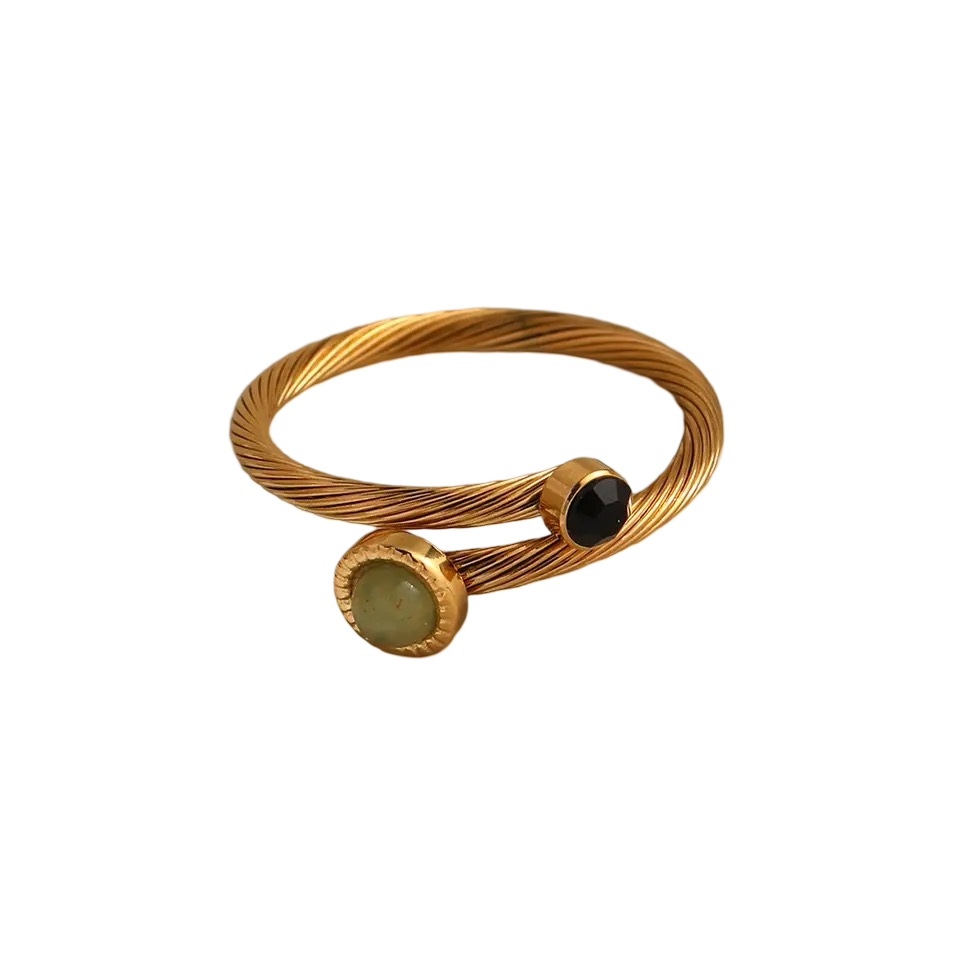 Miniature : Bague Torsadée pierre naturelle