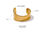 Miniature : bracelet manchette large doré en acier inoxydable