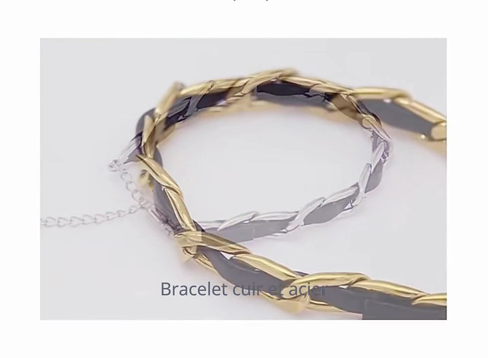 Miniature : vidéo bracelet cuir et acier