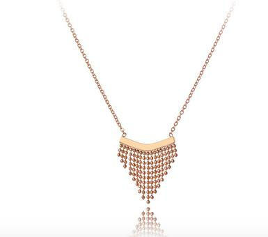 Collier pompom geometrique Acier