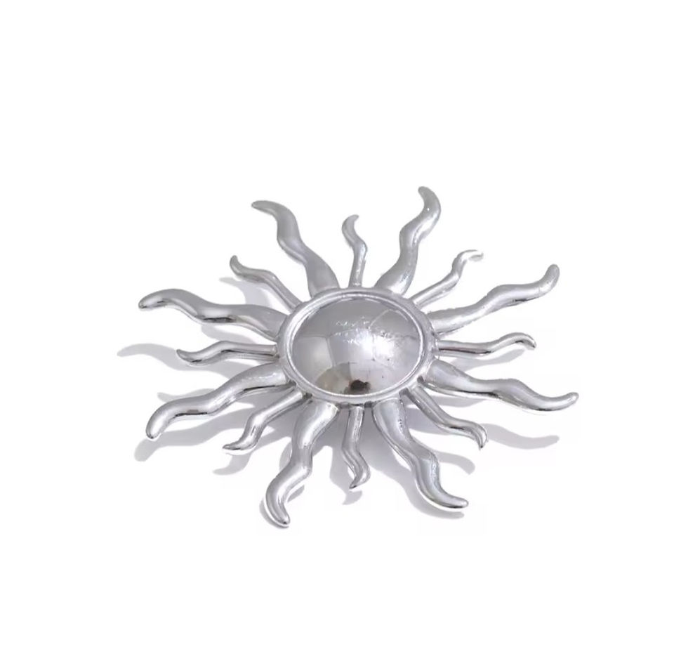 Miniature : Boche forme soleil en acier argenté