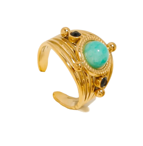 Miniature : bague bohème acier inoxydable