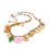 Miniature : collier charms fleurs feuilles