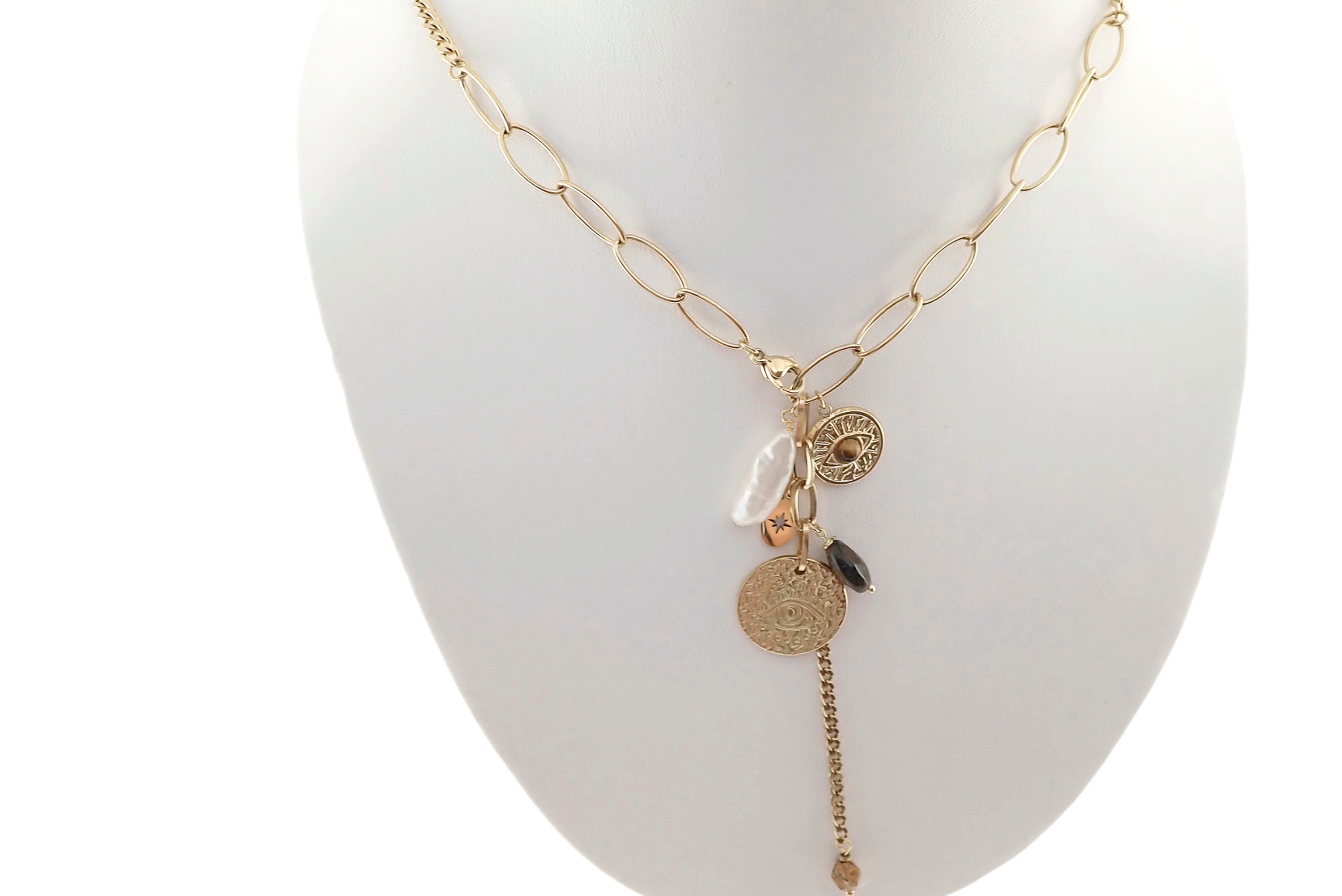 collier acier inoxydable pampille étoile