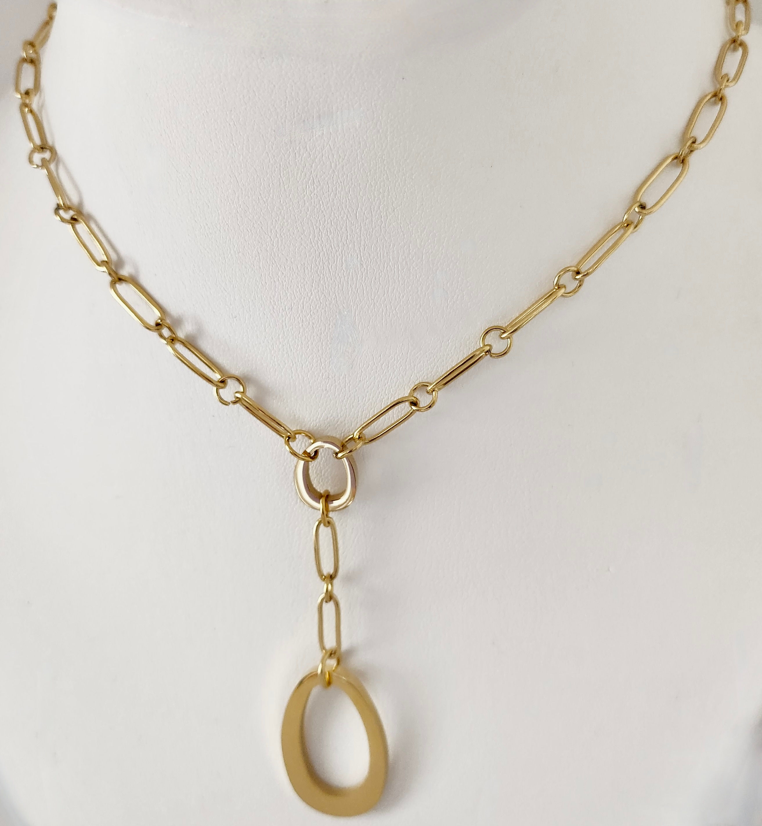 Collier gros maillon acier inoxydable