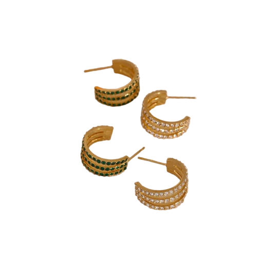 Miniature : Boucle d'oreilles bohème chic tendance mode acier inoxydable 974