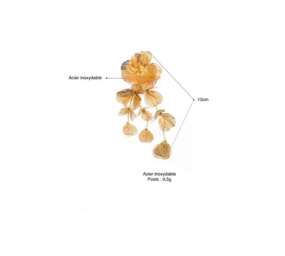 Miniature : broche feuille acier inoxydable description