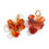 Miniature : boucles d'oreille fleur réésine ambre