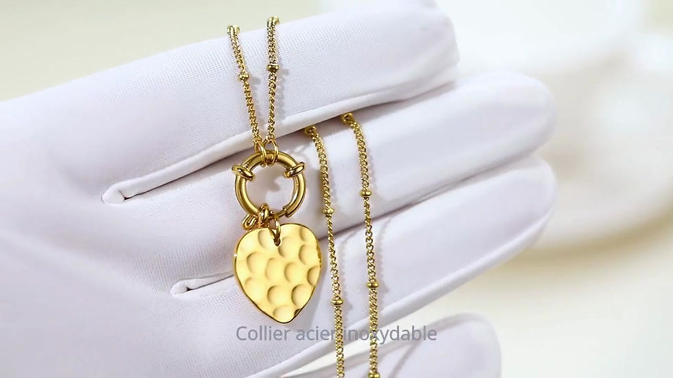 Miniature : vidéo collier coeur pierre naturelle