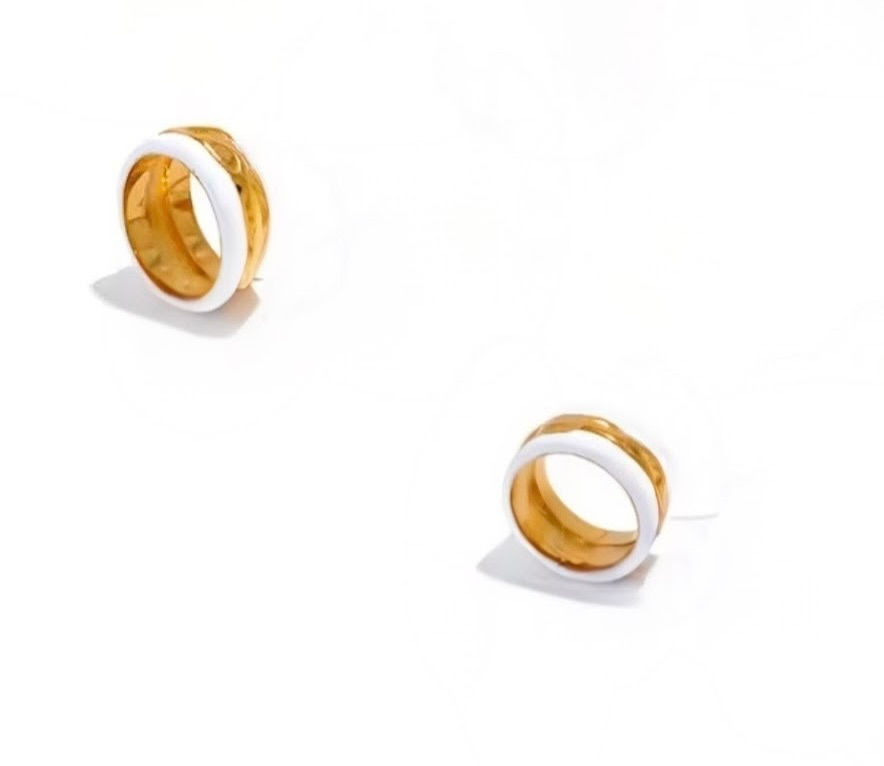 Miniature : Bague en émail blanc