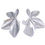 Miniature : boucle d'oreilles feuille de fleur argenté