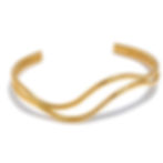 bracelet jonc deux branches acier doré